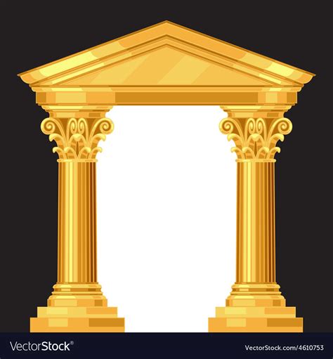 Corinthian realistic antique greek temple Vector Image