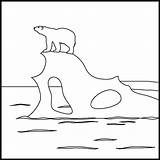 Iceberg Coloring Page sketch template