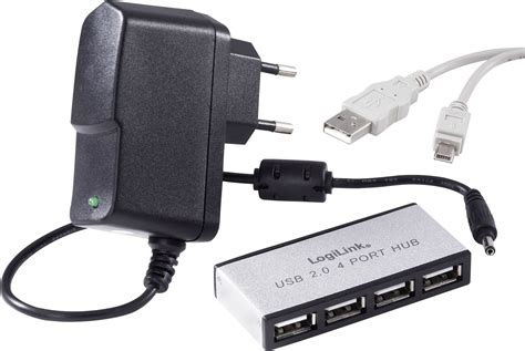 LogiLink 4 ports USB 2.0 hub Silver | Conrad.com