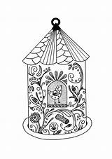 Freebie Friday Birdhouse Adult Coloring Book sketch template