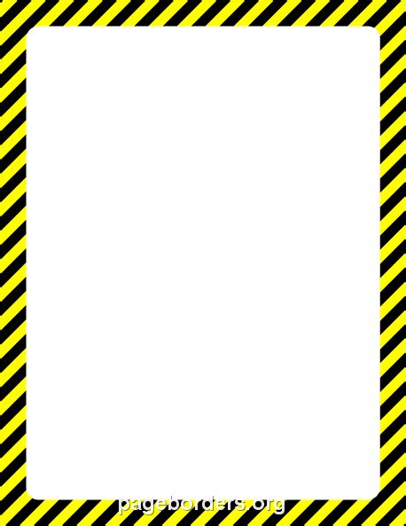 Hazard Border | Borders for paper, Printable border, Page borders design