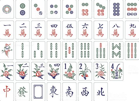 A Set of Mahjong Signs X 42. Zip File includes Illustrator 8.0,... | Mahjong, Illustration, Free ...