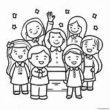 Grateful Children Thanking Pastor Coloring Page 25773 20363 sketch template