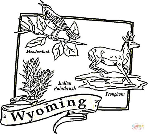 Wyoming Map coloring page | Free Printable Coloring Pages