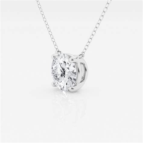 3 ctw Round Lab Grown Diamond Solitaire Pendant - Grownbrilliance