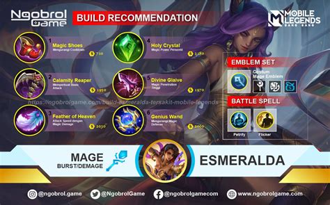 Strongest Build Esmeralda 2021 Mobile Legends - MOBA Games