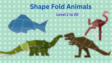 Shape Fold Animals From Poki | Level 1 to 20 [ Part 1 ] Jigsaw Puzzle Game of Solving Animal ...