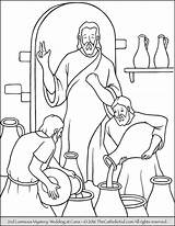 Image Result For Marriage feast At cana Worksheets  Jesus coloring sketch template