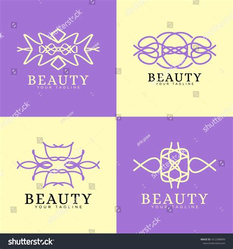 Two Sides Beauty Unique Logo Design Stock Vector (Royalty Free) 1612388899