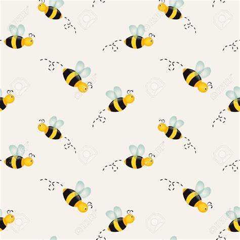 Background With Cartoon Bees. Vector Illustration. Royalty Free SVG ...