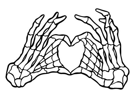 Skeleton Heart Hands Illustration by Lee O'Connor on Dribbble