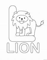 Alphabet Coloring Letter L Lion Chi  Vrogueco sketch template