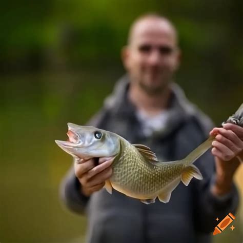 Man holding a trophy fish on Craiyon