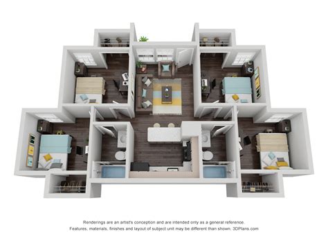 Four Bedroom, Two Bathroom - Campus Living Villages