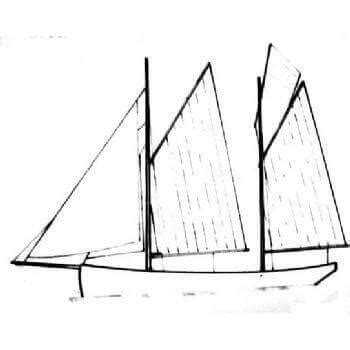 Pearling Lugger MM928 Static Sail Plan - Sarik Hobbies - for the Model Builder