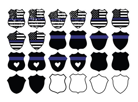 POLICE BADGE SVG Police Badge Clipart Police Badge Cut Files - Etsy