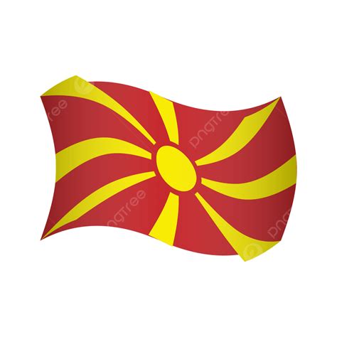 North Macedonia Flag, North, Macedonia, Flag PNG and Vector with ...