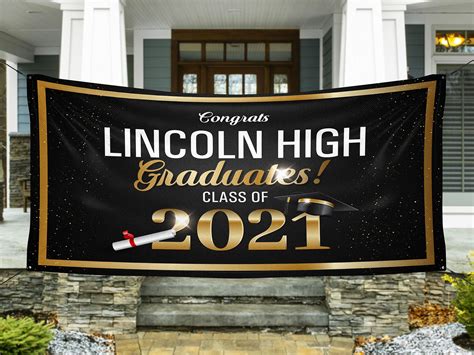 Banner de graduación Banner de la escuela secundaria Banner - Etsy España