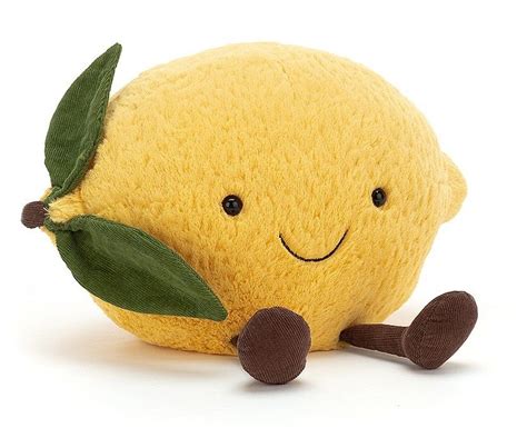 Jellycat: Amuseable Lemon (Medium) ~ 27cm | Cute stuffed animals, Cute ...