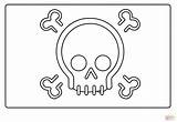 Pirate Flag Coloring Pages sketch template