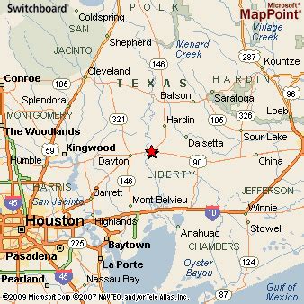 Liberty, Texas Area Map & More