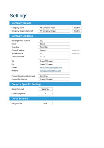 Excel Invoice Template Blank - Edit, Fill, Sign Online | Handypdf