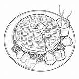 Waffles coloring page – Coloring Corner sketch template