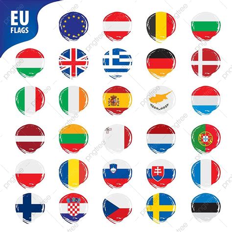 European Union Flag Vector Art PNG, Flags Of The European Union ...