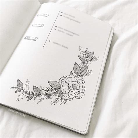 70 incredibly pretty floral bullet journal spreads | My Inner Creative