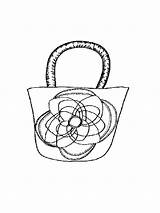 Handbag coloring pages sketch template