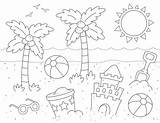 Beach Coloring Pages Summer Fun For Kids Of All Ages sketch template