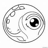 Cute Cartoon Eyeball Coloring Page 29785 23543 sketch template