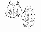 Winter Coat Coloring Page Sketch sketch template