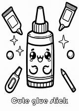 Children coloring Page glue Stick Illustration  Premium AI Generated sketch template