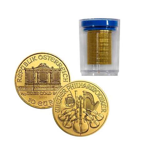 Austrian Gold Philharmonic 1/10 oz Tube of 20 Gold Coins