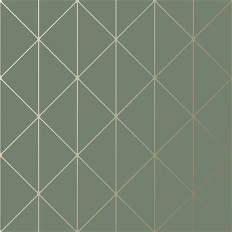 8806 Wallpaper | Diamonds Olive Green Geometric Wallpaper