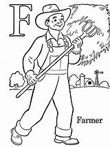 Farmer Coloring sketch template