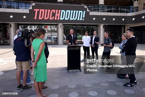 Former AFL player and NFL Punter Sav Rocca speaks to the media at ...