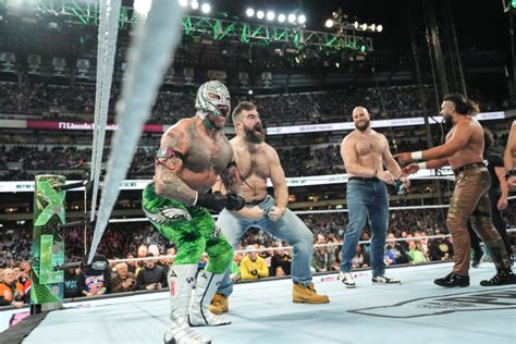 Jason Kelce Makes Surprise Shirtless Appearance At WrestleMania 40