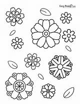 Coloring Pages Of Small Flowers sketch template