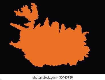 Detailed Vector Iceland Map Border Lines Stock Vector (Royalty Free) 30443989 | Shutterstock