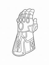Thanos Infinity Gauntlet coloring Page sketch template