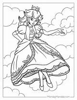 Super Mario Princess Peach Coloring Pages sketch template