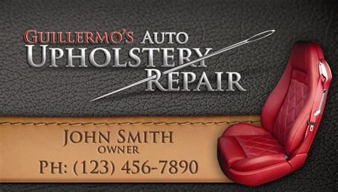 Car Upholstery Repair, Business Card Design, Business Cards, 15 Year ...