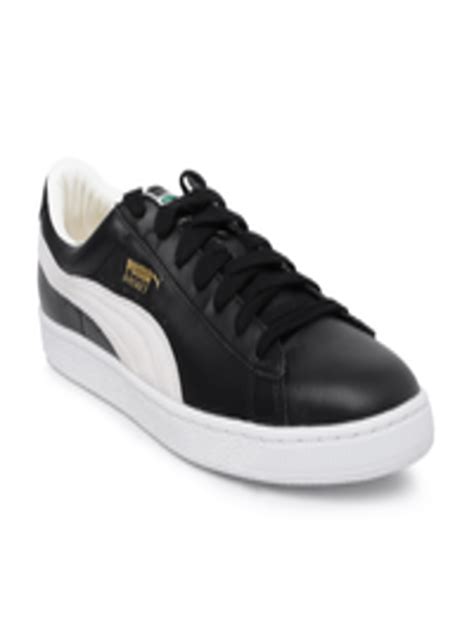 Buy Puma Men Black Leather Basket Classic Sneakers - Casual Shoes for Men 1966313 | Myntra