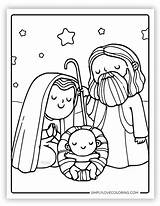 Nativity Coloring Pages Free PDF Printables  Simply Love sketch template
