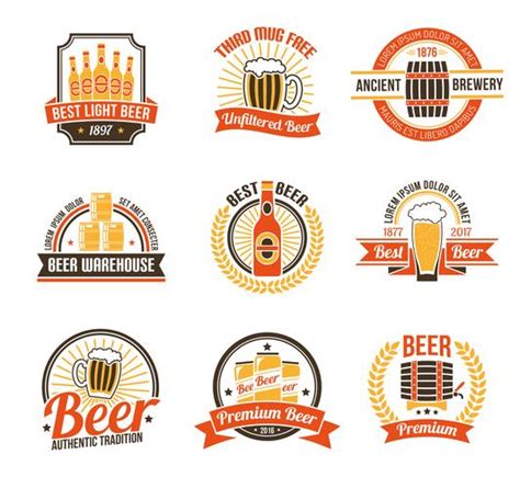 Brewery Logo Set 477848 Vector Art at Vecteezy