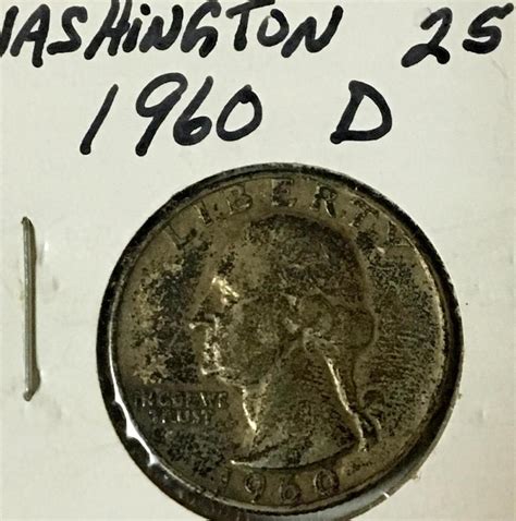 Lot - 1960-D US 25c Washington Silver Quarter Dollar