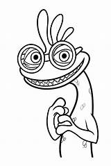 Monster Inc Coloring Pages Mike Sally And Other monsters sketch template
