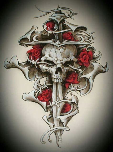 Skull Cross | Skull artwork, Skulls drawing, Skull wallpaper